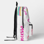 プリンセスレインボースターキッズホワイトバックパック プリントバックパック (左)