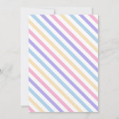 プリンセスレインボー誕生日招待状 招待状 (裏面)