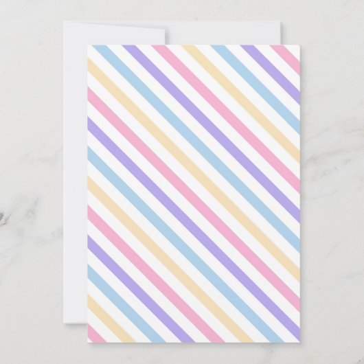 プリンセスレインボー誕生日招待状 招待状 (裏面)