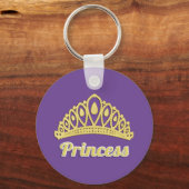 プリンセスワードアートゴールデンクラウンゴージャス キーホルダー (正面)