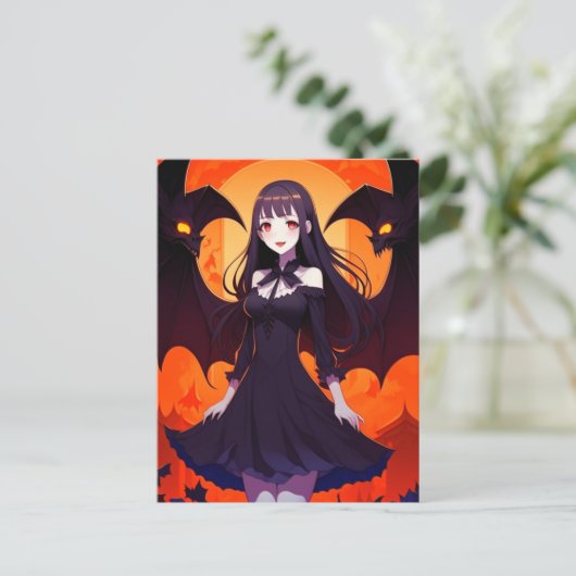 プリンセスヴァンパイアこうもり – ゴシック ポストカード (スタンド正面)