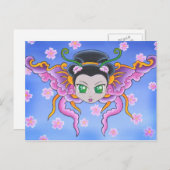 プリンセス中国の蝶葉書 ポストカード (正面/裏面)