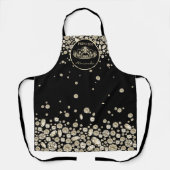 プリンセス付きダイヤモンド – 金ゴールド エプロン (正面)