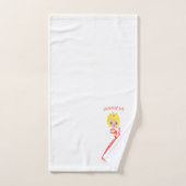 プリンセス付きハートパーソナライズされたバスタオルセット バスタオルセット (ハンドタオル)