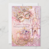 プリンセス仮装おとぎ話バースデーパーティー 招待状 (正面)