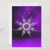 プリンセス仮装スウィート16パープルシルバーパーティー 招待状 (裏面)