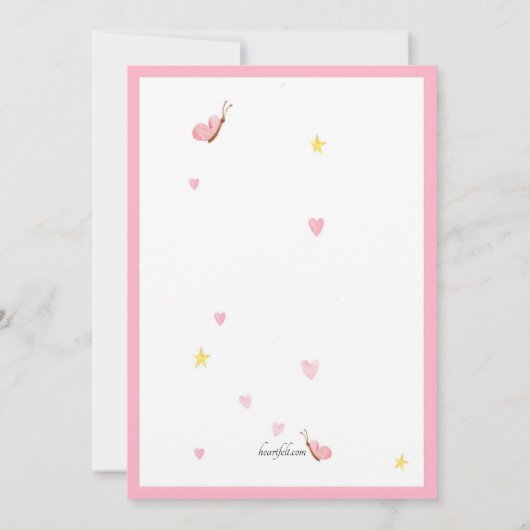 プリンセス写真バースデーパーティ招待状 招待状 (裏面)