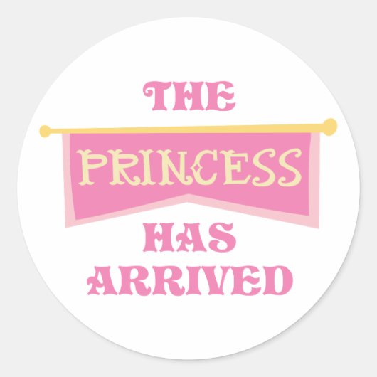 プリンセス到着 ラウンドシール (正面)