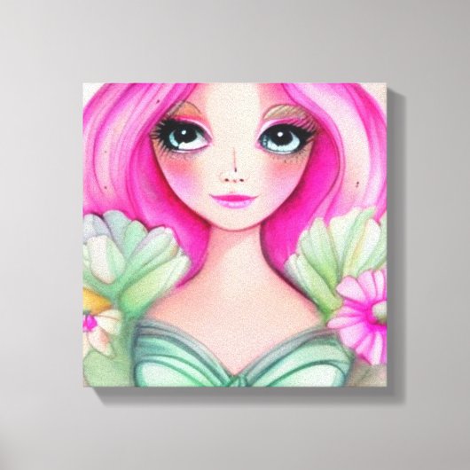 プリンセス収集 キャンバスプリント (正面)