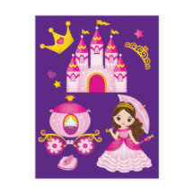 プリンセス城のティアラクラウン小さな女の子の紫