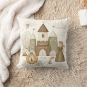 プリンセス城の名前 クッション (ブランケット)