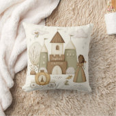 プリンセス城の名前 クッション (ブランケット)