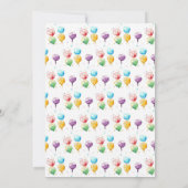 プリンセス城の誕生日パーティーの招待 招待状 (裏面)