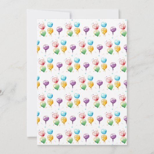 プリンセス城の誕生日パーティーの招待 招待状 (裏面)