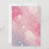 プリンセス城の誕生日招待状 ピンクでかわいい 招待状 (裏面)