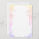 プリンセス城の雲、星のパステル誕生日 招待状 (裏面)