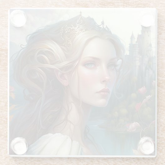 プリンセス城ファンタジーアート ガラスコースター (裏面)