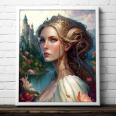 プリンセス城ファンタジーアート ポスター