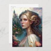 プリンセス城ファンタジーアート ポストカード (正面/裏面)