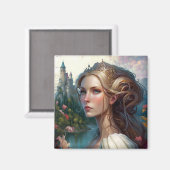 プリンセス城ファンタジーアート マグネット (正面/裏面)