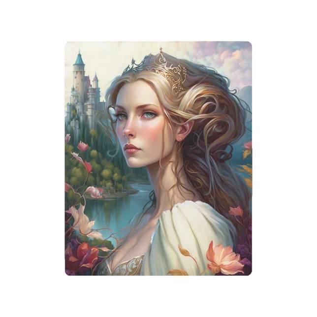 プリンセス城ファンタジーアート メタルプリント (正面)