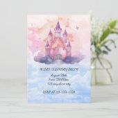 プリンセス城女誕生日のお誘い 招待状 (スタンド正面)