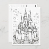 プリンセス城絵画可能はがき ポストカード (正面/裏面)
