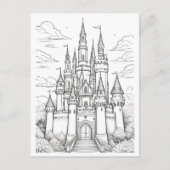 プリンセス城絵画可能はがき ポストカード (正面)