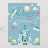 プリンセス城誕生パーティー 招待状 (正面/裏面)