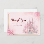 プリンセス城誕生日サンキューカード サンキューカード (正面/裏面)