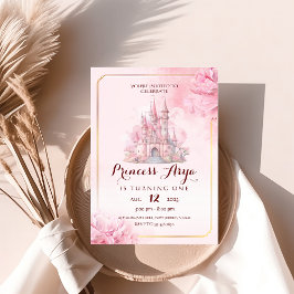 プリンセス城誕生日招待状 招待状