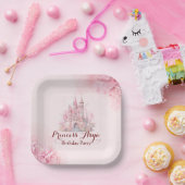 プリンセス城誕生日紙プレート ペーパープレート (パーティー)
