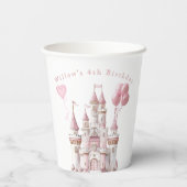 プリンセス城誕生日 紙コップ (裏面)