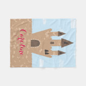 プリンセス城 フリースブランケット (正面(横))