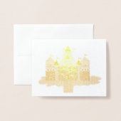 プリンセス城 箔カード (封筒付き正面)