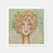 プリンセス妖精妖精の国フェアリーニンフエンジェル スタンダードカクテルナプキン (正面)