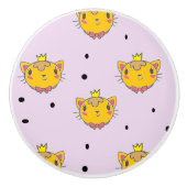 プリンセス子猫の紫 セラミックノブ (正面)