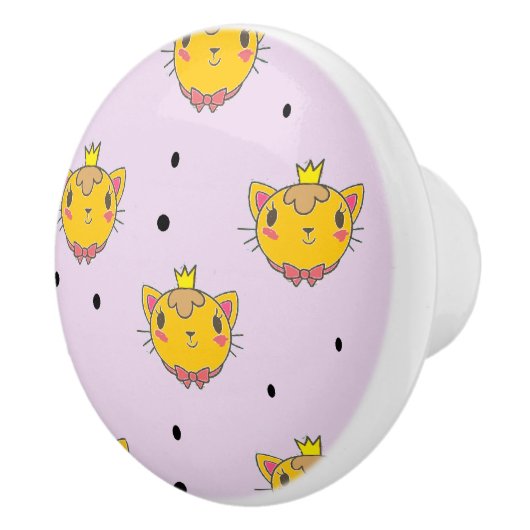 プリンセス子猫の紫 セラミックノブ (右)