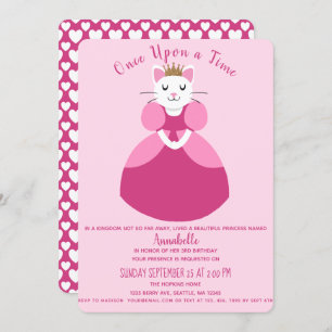 プリンセス子猫子供の誕生日 招待状