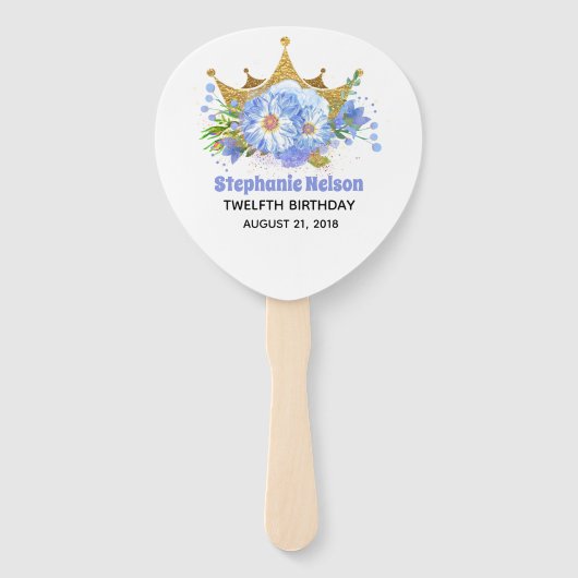 プリンセス子猫誕生日パーティーファン ハンドファン (裏面)