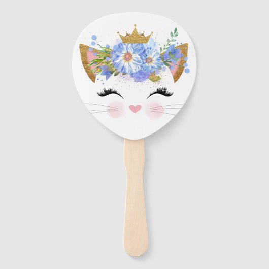 プリンセス子猫誕生日パーティーファン ハンドファン (正面)