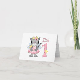 プリンセス子猫1st誕生日の埋め込み招待状 招待状