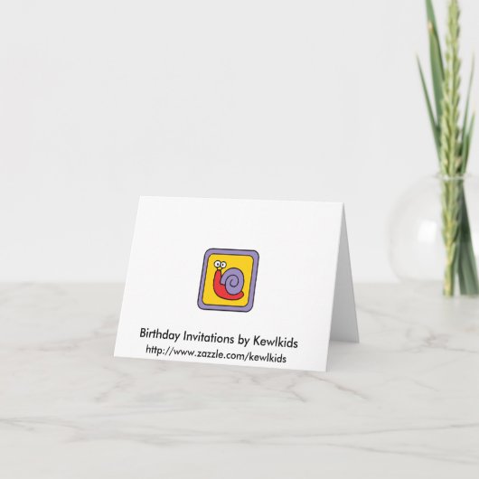 プリンセス子猫1st誕生日の埋め込み招待状 招待状 (裏面)