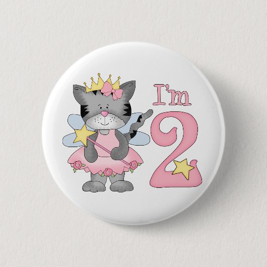 プリンセス子猫2歳の誕生日 缶バッジ (正面)