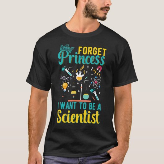 プリンセス忘れSciの女子科学者になりたい Tシャツ (正面)
