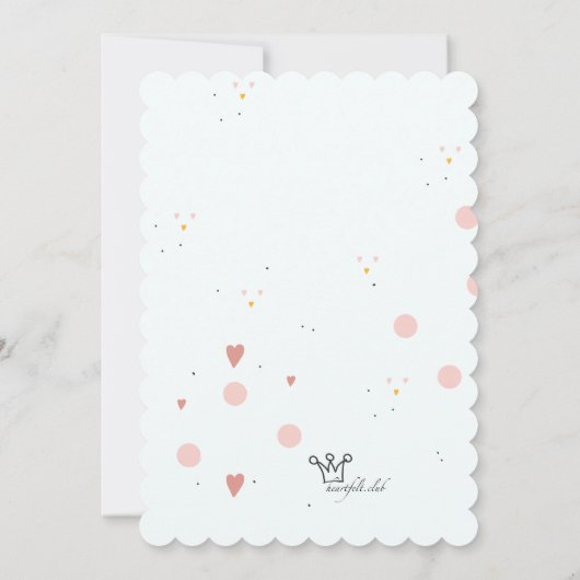 プリンセス恐竜の誕生日パーティーの招待状 招待状 (裏面)