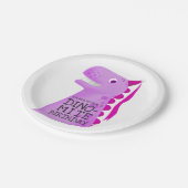 プリンセス恐竜ガールズバースデーパーティー ペーパープレート (アングル)