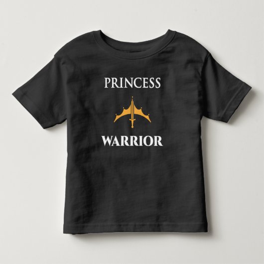 プリンセス戦士の幼児女の子用ダークシャツ トドラーTシャツ (正面)