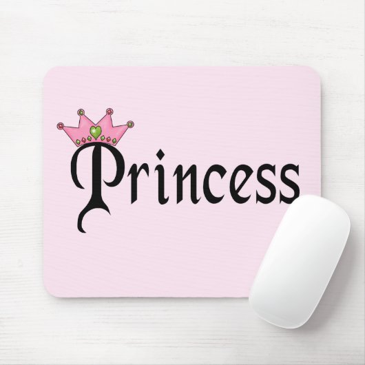 プリンセス文字付きクラウン マウスパッド (マウス)