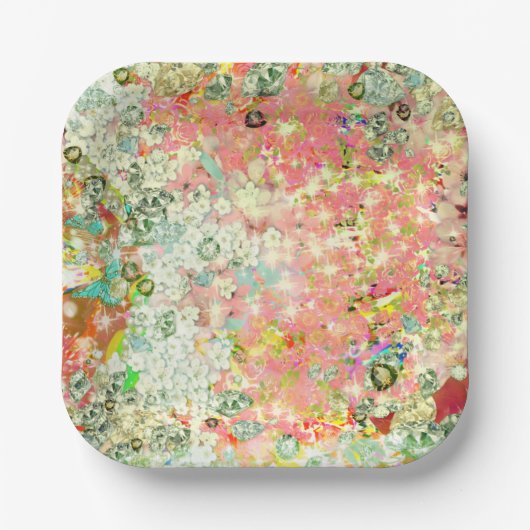 プリンセス時間紙プレート ペーパープレート (正面)